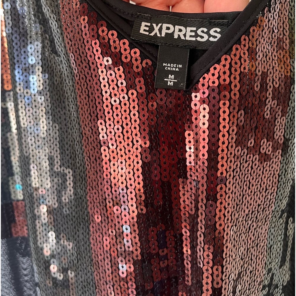 Express sequin sleeveless top size M